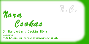 nora csokas business card