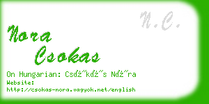 nora csokas business card